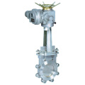 China made low price high quality industrial safty cast iron motorized actuator knife gate valve DN150